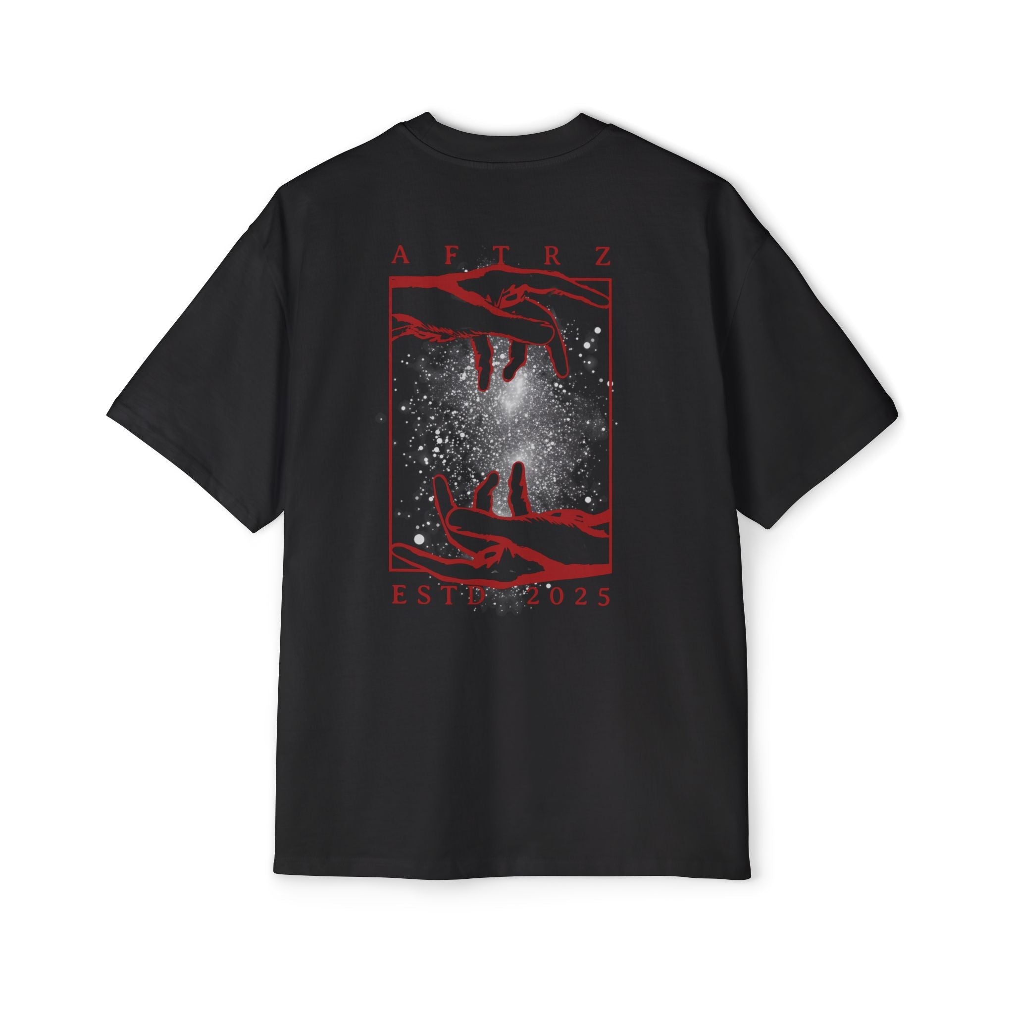 Oversized Aftrz Galaxy Hands Premium Drop Shoulder Short Sleeve T-Shirt