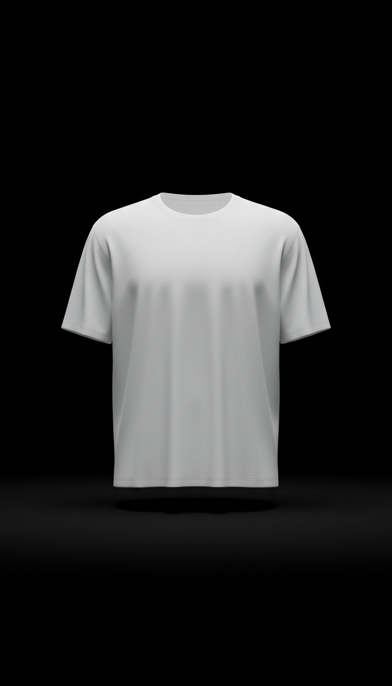 Ghost white minimalist boxy tee