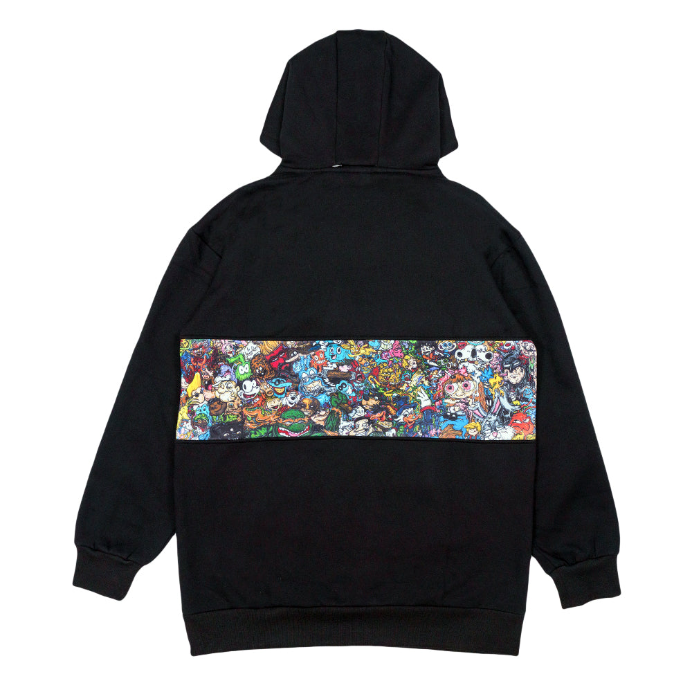 Vincent Gordon Cartoon Gumbo Black Tall Pullover Hoodie