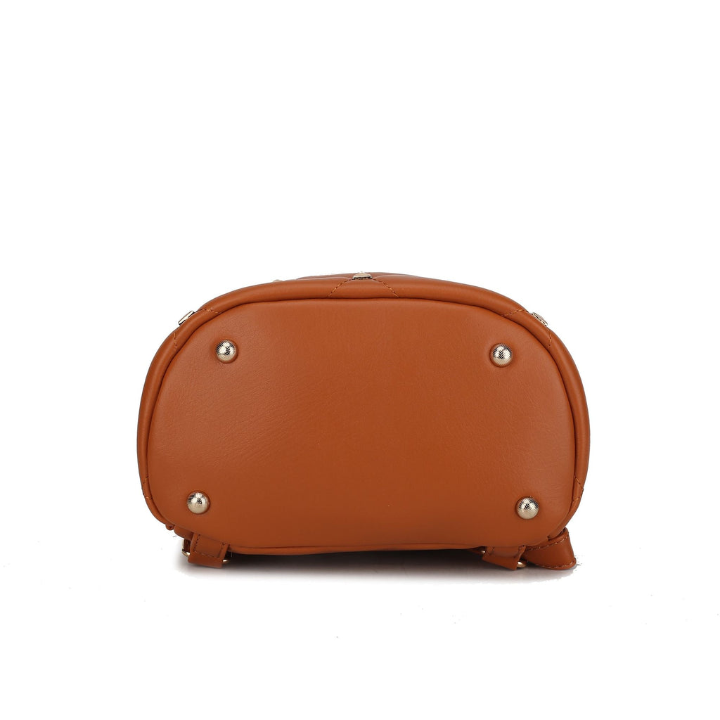 Chic Quilted Vegan Leather Women's Backpack with Studs - Stickies Apparel