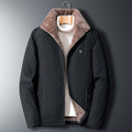 Men's Windproof Winter Jacket - Warm Fleece Coat for Casual Wear - Stickies Apparel