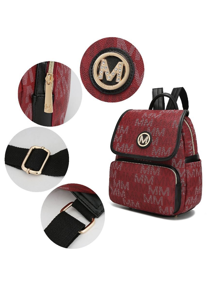 MKF Collection Drea Signature Stylish Backpack for Everyday Use - Stickies Apparel
