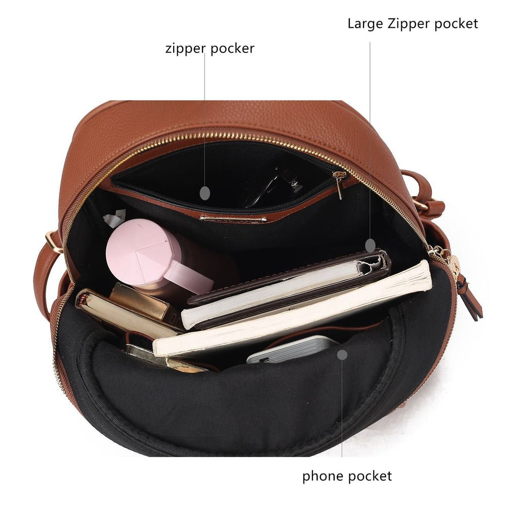 Stylish Vegan Leather Women's Backpack for Everyday Use - Stickies Apparel