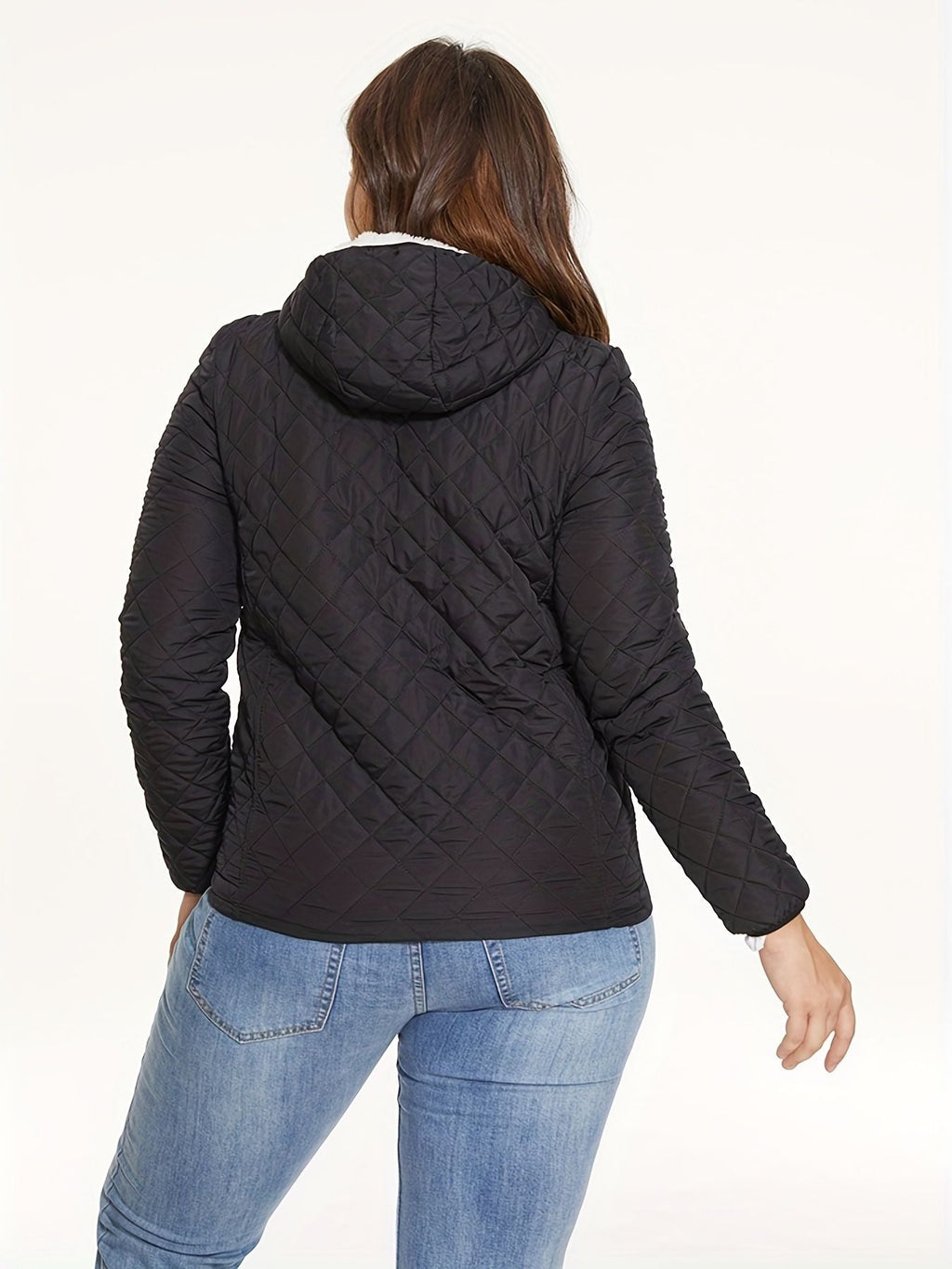 Stylish Women’s Thermal Hooded Jacket with Cozy Slant Pockets for Fall & Winter - Stickies Apparel