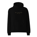 Aftrz Classics Premium Drop Shoulder Oversized Hoodie - Black with Tan Logo